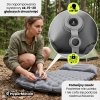 Ultralekki materac dmuchany jednoosobowy do spania na kemping i trekking HyperMotion Campmat – 190x56 cm – szary